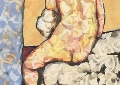 After Ingres painting acrylic collage