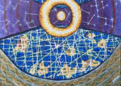 Constellations & Contrails painting collage acrylic