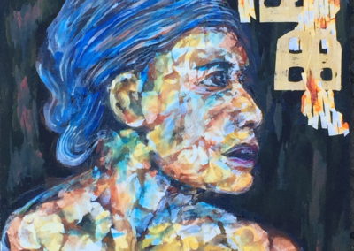 Consumed painting acrylic collage