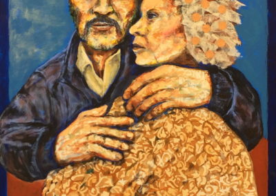 El Matrimonio Real painting acrylic collage