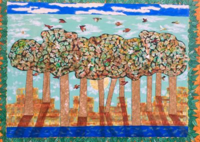 Forests Forever painting acrylic collage