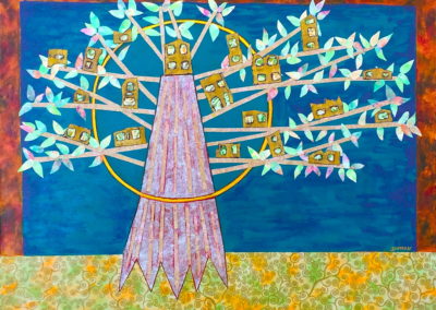 Forestville painting acrylic collage