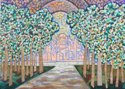 Mirage painting acrylic collage