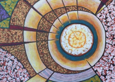 Ocular painting collage acrylic