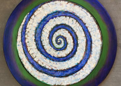 Spiral painting collage acrylic