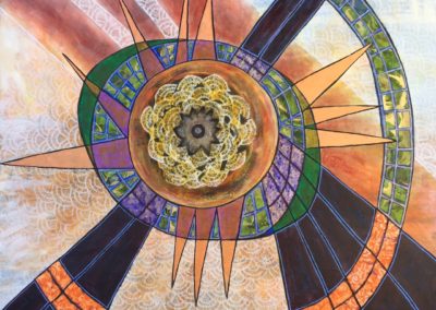 Big Bang painting collage acrylic