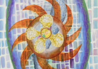 zero art painting collage acrylic
