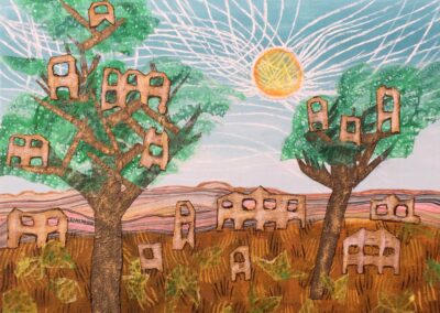 Collage improvisation on my trees theme. Always exploring new ideas.